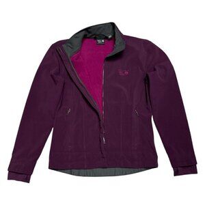 Mountain Hardwear Purple Fleece Lined Shell Waterproof Rain Windbreaker Jacket